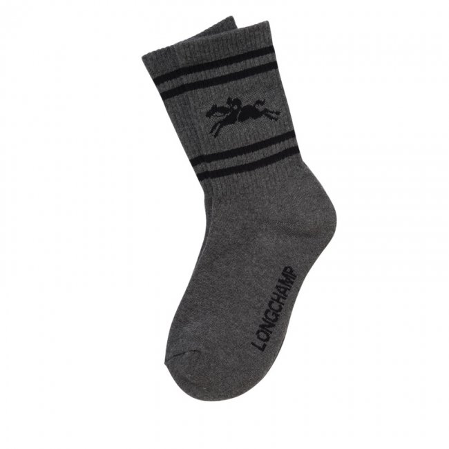 Longchamp Women's Socks Anthracite - Knit | Anthracite