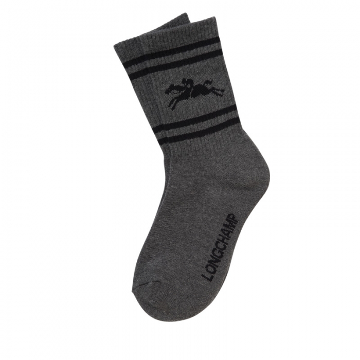 Longchamp Women's Socks Anthracite - Knit | Anthracite