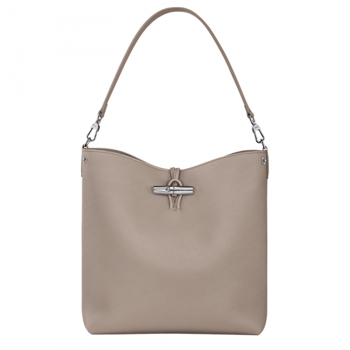 Longchamp Women's Le Roseau M Shoulder bag Clay - Leather | Clay