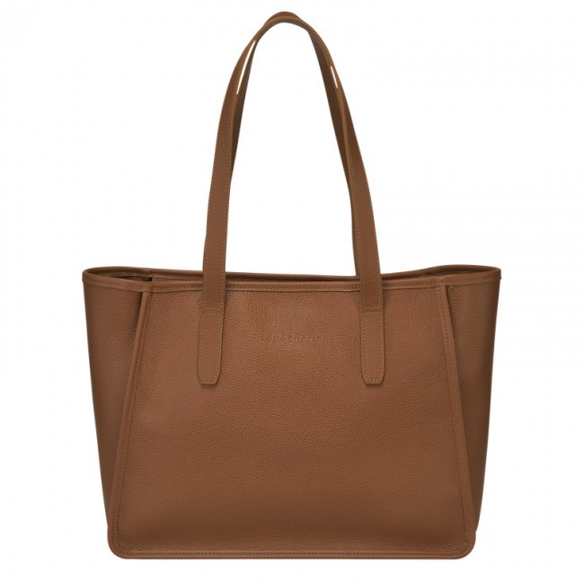 Longchamp Women's Le Foulonné L Tote bag Caramel - Leather | Caramel