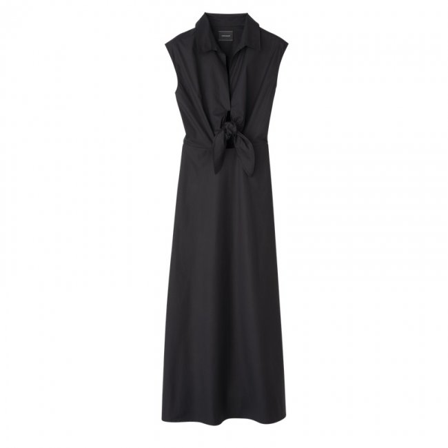 Longchamp Women's Long dress Black - Popelin | Black