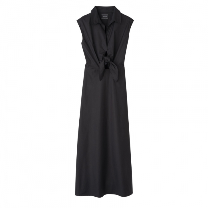 Longchamp Women's Long dress Black - Popelin | Black