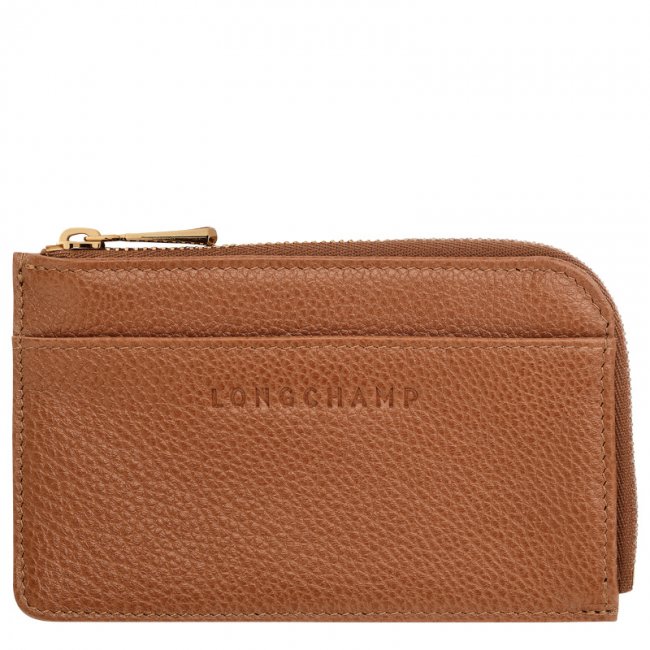 Longchamp Men's Le Foulonné Card holder Caramel - Leather | Caramel