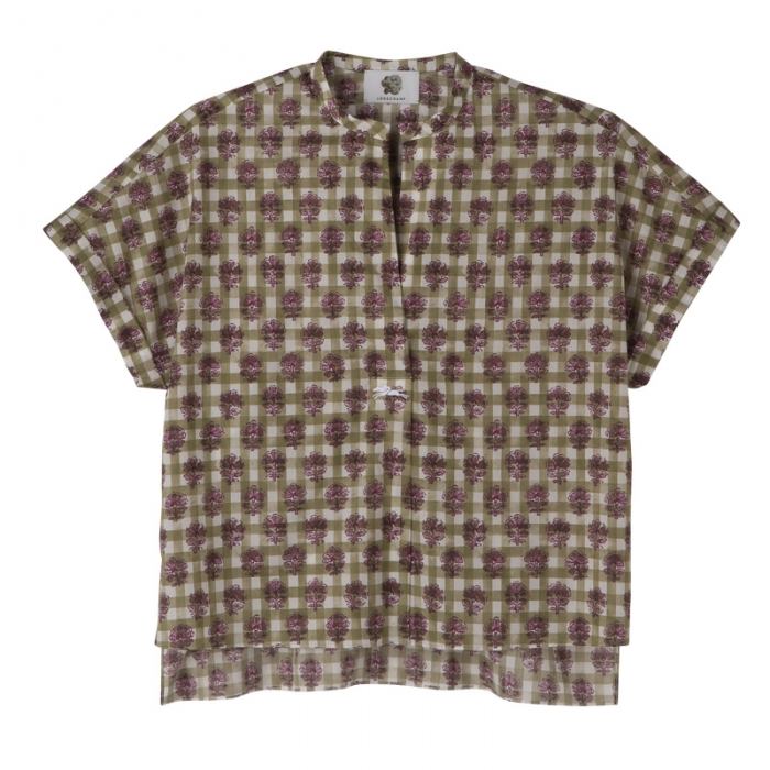 Longchamp Women's Blouse Artichoke - Vichy print veil | Artichoke