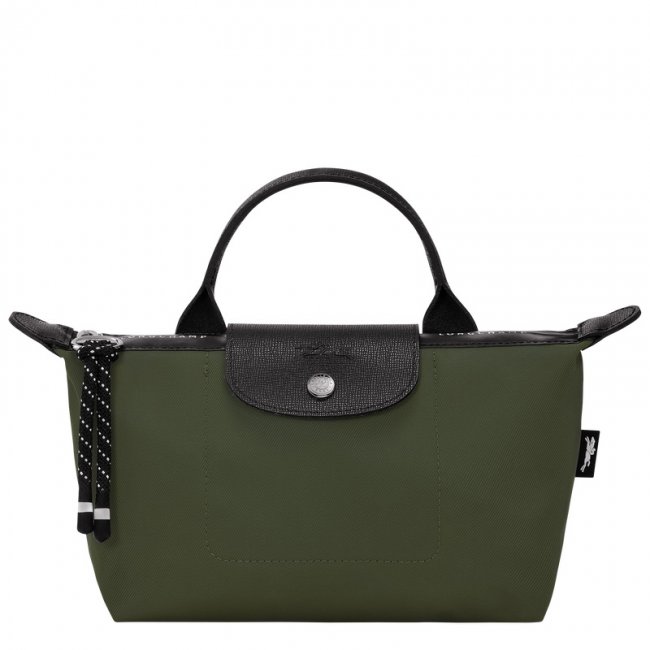Longchamp Women's Le Pliage Energy Pouch Khaki - Recycled canvas | Khaki