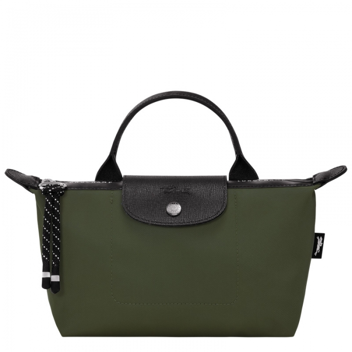 Longchamp Women's Le Pliage Energy Pouch Khaki - Recycled canvas | Khaki