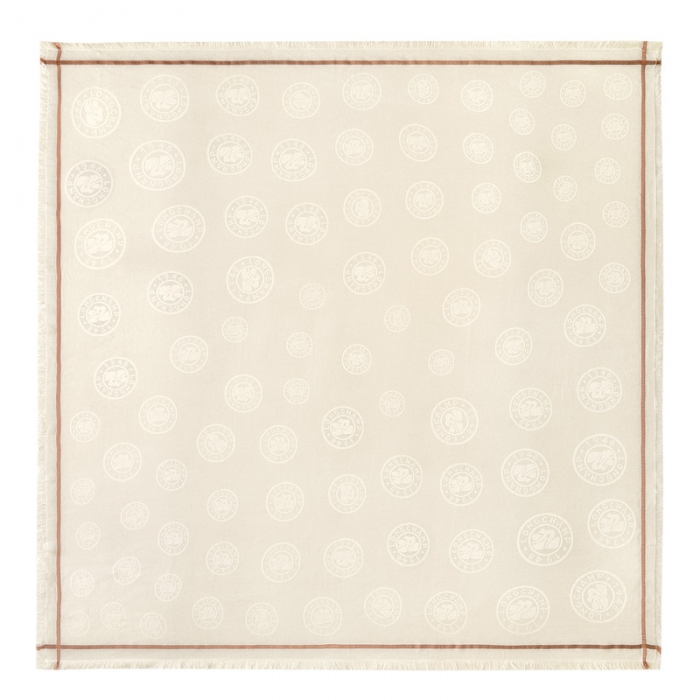 Longchamp Men's La Médaille Shawl Ivory - Cotton blend | Ivory