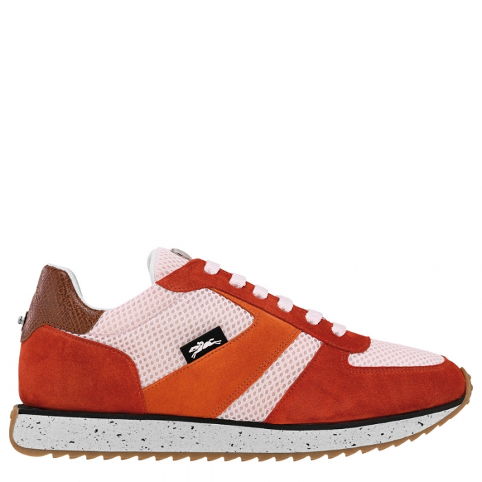 Longchamp Women's Le Pliage Green Sneakers Tomato - Leather | Tomato