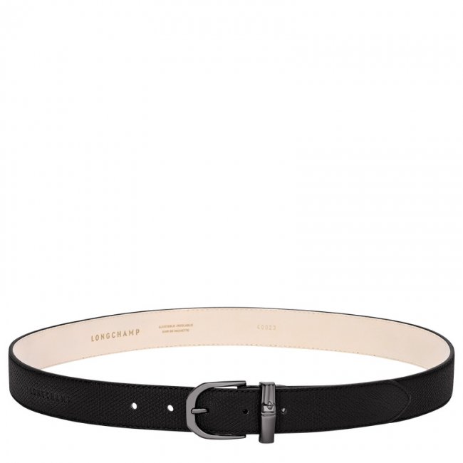 Longchamp Women's Le Roseau Ladies' belt Black - Leather | Black