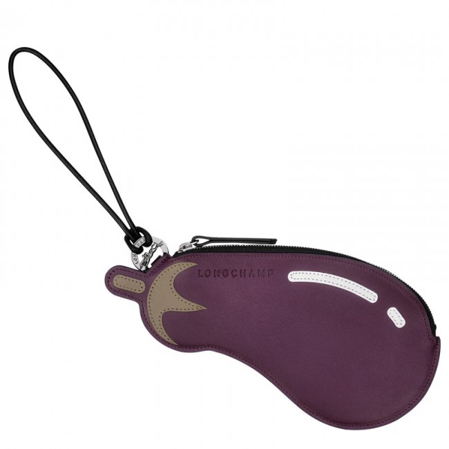 Longchamp Women's Longcharm Eggplant clutch Eggplant - Leather | Eggplant
