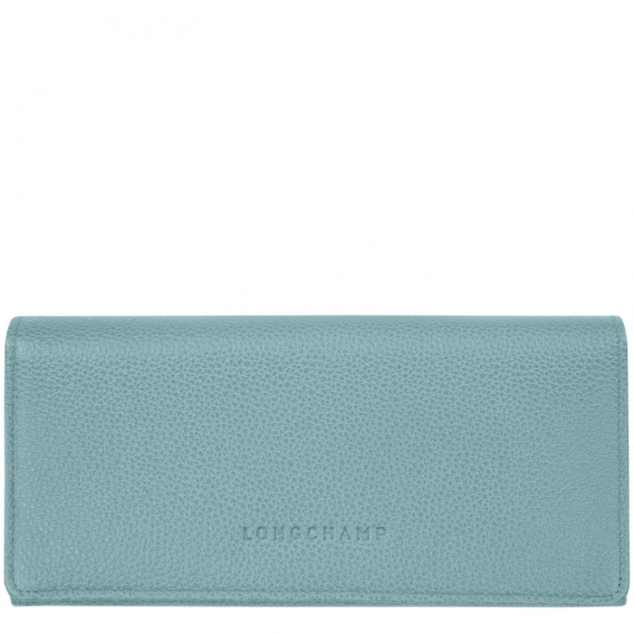 Longchamp Women's Le Foulonné Continental wallet Eucalyptus - Leather | Eucalyptus
