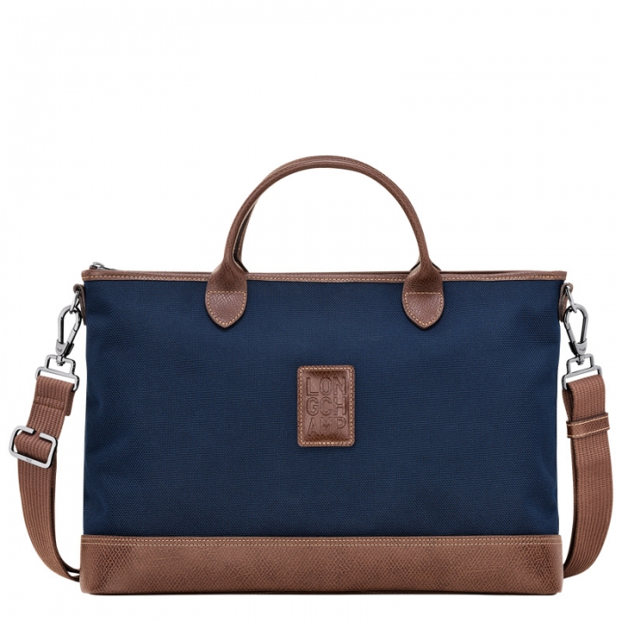 Longchamp Women's Boxford S Briefcase Blue - Recycled canvas | Blue