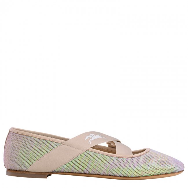 Longchamp Women's Energy Ballerinas Nude - Canvas | Nude