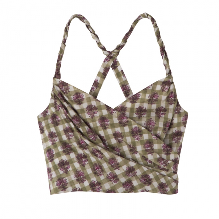 Longchamp Women's Top Artichoke - Vichy print veil | Artichoke