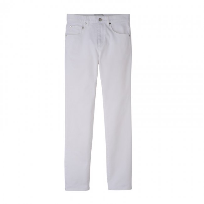 Longchamp Women's Trousers White - Gabardine | White