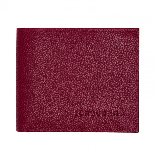 Longchamp Men's Le Foulonné Wallet Beetroot - Leather | Beetroot