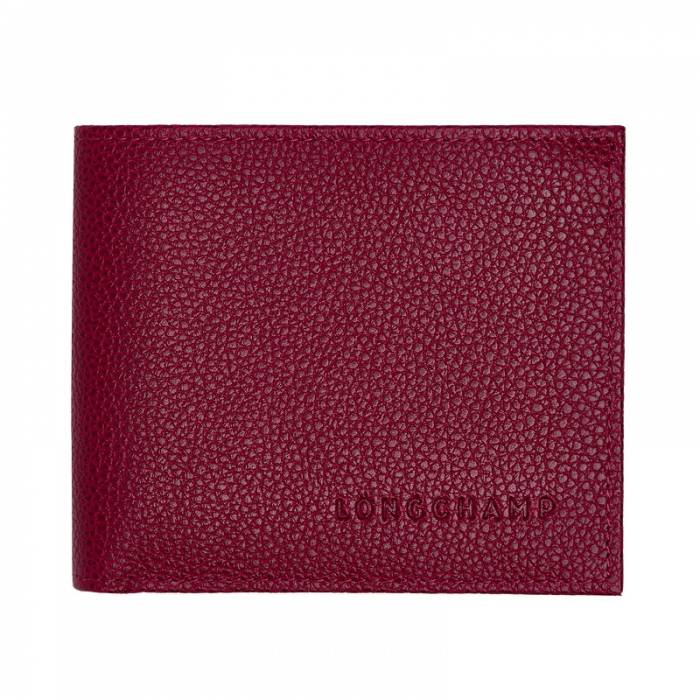Longchamp Men's Le Foulonné Wallet Beetroot - Leather | Beetroot