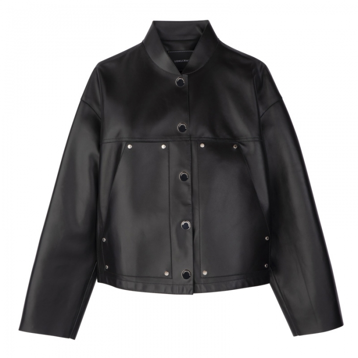 Longchamp Women's Jacket Black - Lambskin | Black