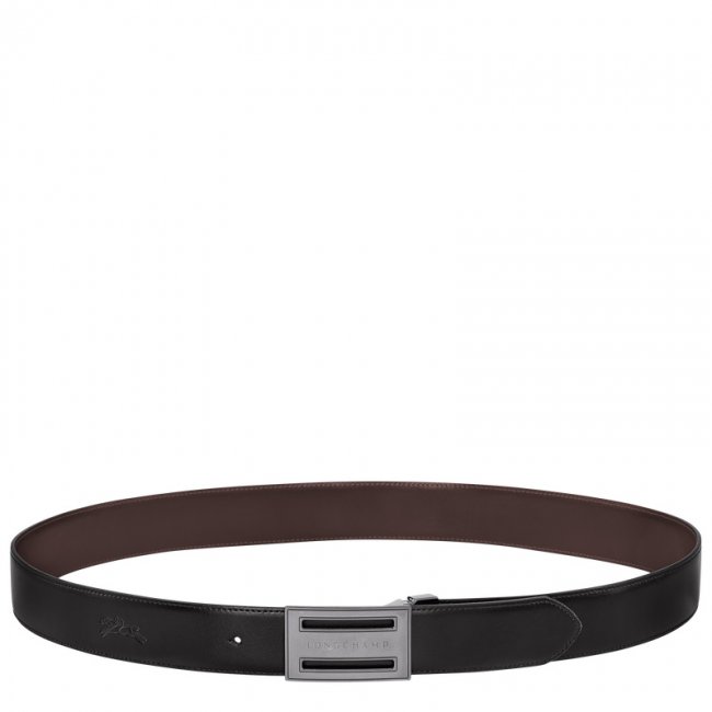 Longchamp Men's Delta Box Black/Mocha - Leather | Black/Mocha