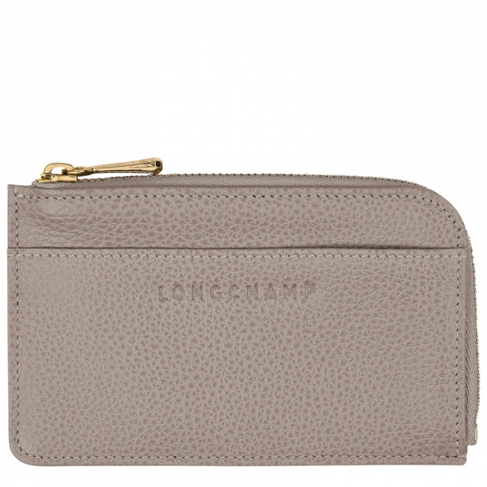 Longchamp Men's Le Foulonné Card holder Turtledove - Leather | Turtledove