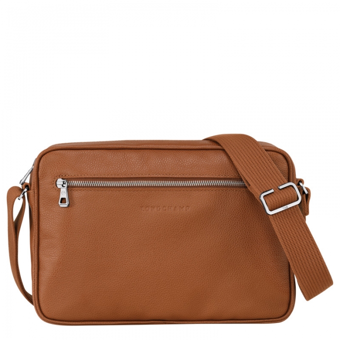 Longchamp Men's Le Foulonné M Camera bag Caramel - Leather | Caramel