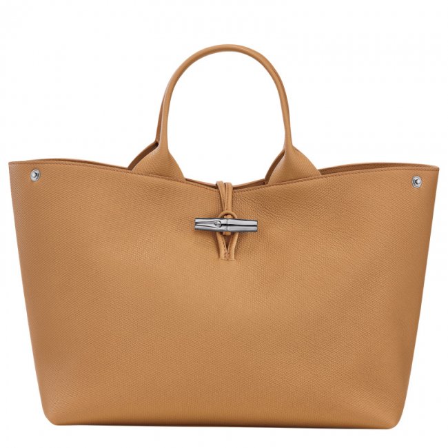 Longchamp Women's Le Roseau L Handbag Walnut - Leather | Walnut