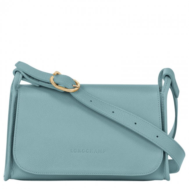 Longchamp Women's Le Foulonné M Crossbody bag Eucalyptus - Leather | Eucalyptus