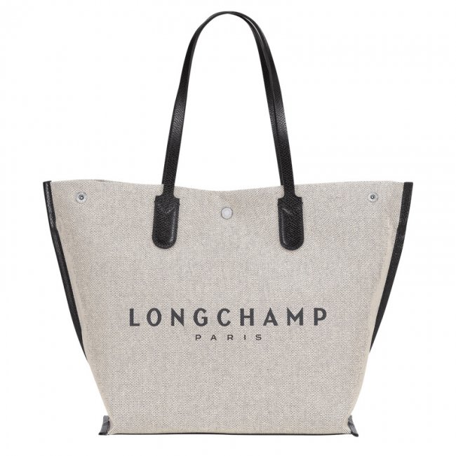Longchamp Women's Essential L Tote bag Ecru - Canvas | Ecru