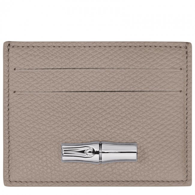 Longchamp Women's Le Roseau Card holder Clay - Leather | Clay