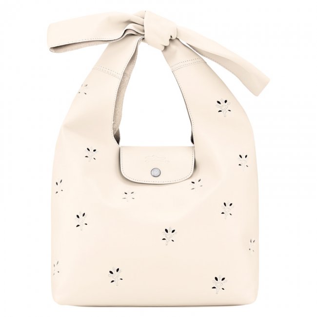 Longchamp Women's Le Pliage Xtra M Shoulder bag Ecru - Leather | Ecru