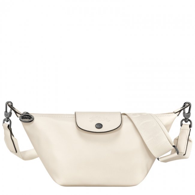 Longchamp Men's Le Pliage Xtra XS Crossbody bag Ecru - Leather | Ecru