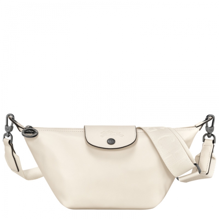 Longchamp Men's Le Pliage Xtra XS Crossbody bag Ecru - Leather | Ecru