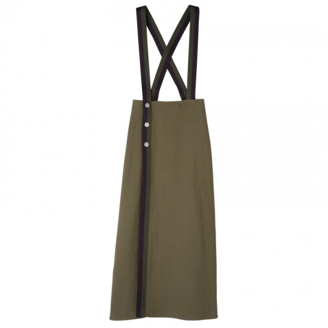 Longchamp Women's Midi skirt Artichoke - Canvas | Artichoke