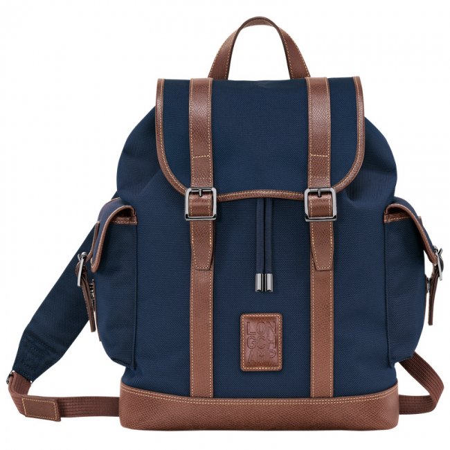 Longchamp Men's Boxford Backpack Blue - Recycled canvas | Blue