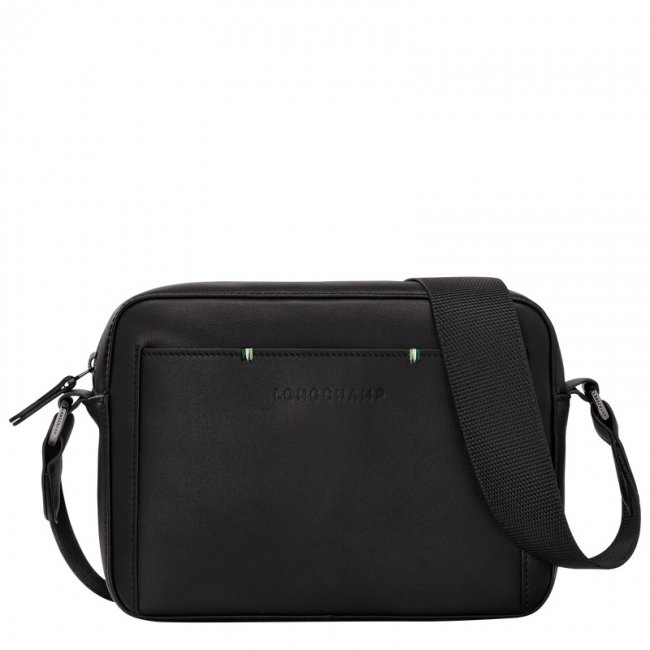 Longchamp Men's sur Seine Camera bag Black - Leather | Black