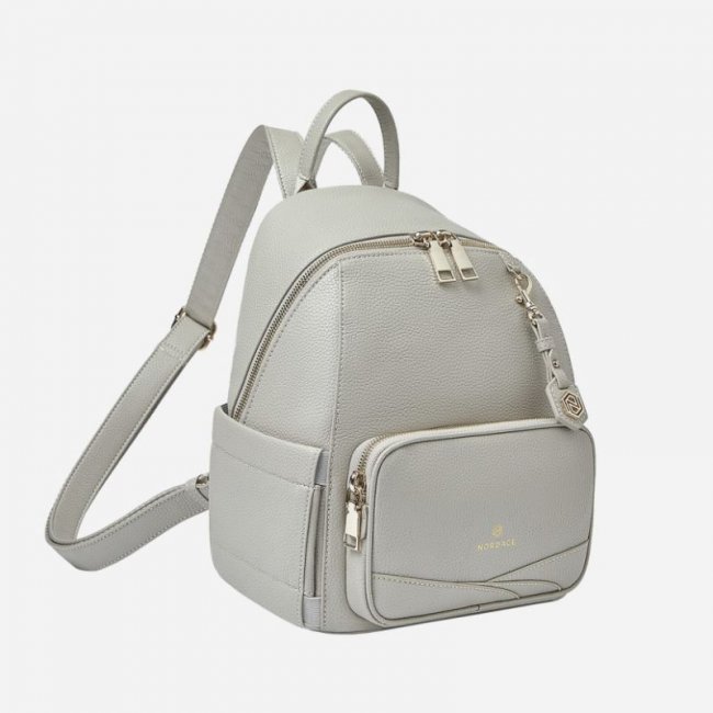 Nordace Backpacks - Pollina Vegan Mini Backpack-Light Gray | New Arrivals