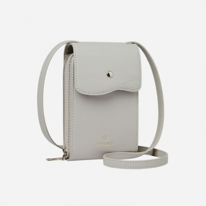 Nordace Bags - Pollina Vegan Phone Crossbody Bag-Light Gray | New Arrivals