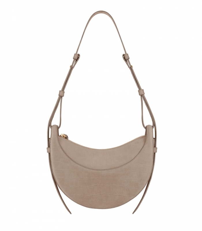 Women's Polene Crocodile Nubuck Taupe