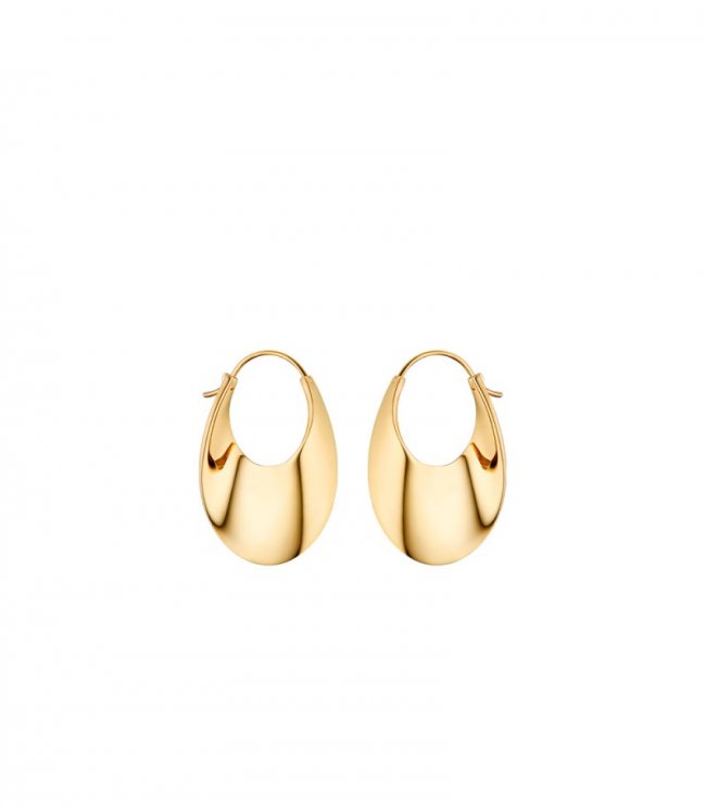 Women's Polene eole Slim Hoop - 24 carat gold gilded