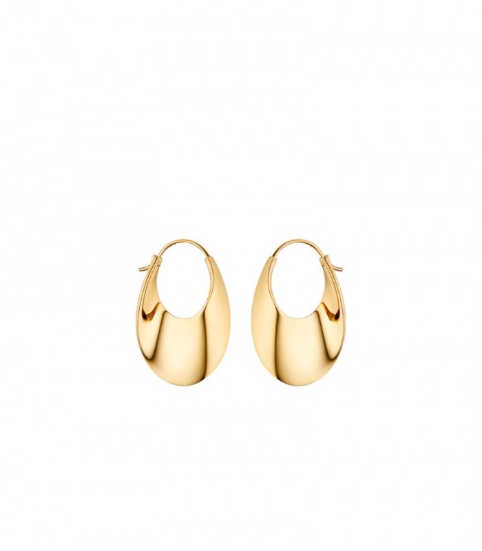 Women's Polene eole Slim Hoop - 24 carat gold gilded