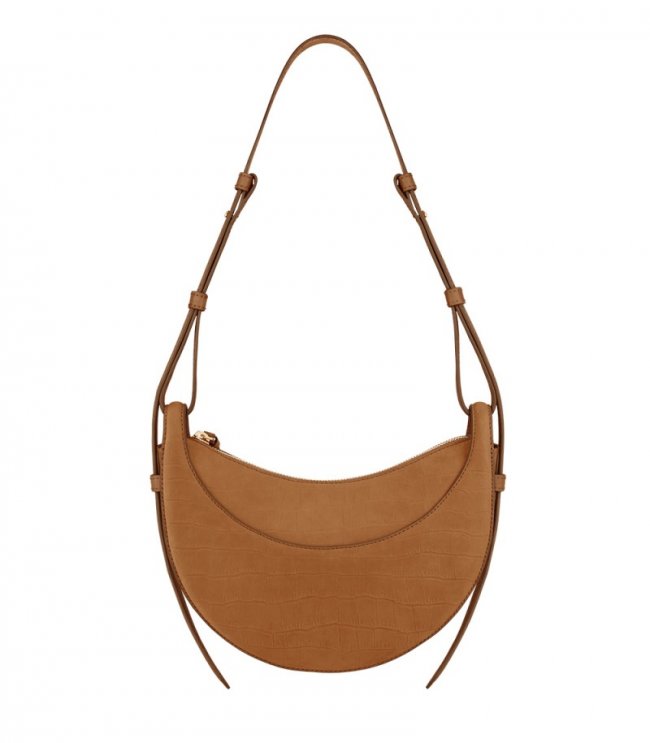 Women's Polene Crocodile Nubuck Cinnamon