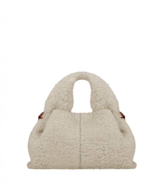 Women's Polene Numero Neuf Mini - Ecru Shearling