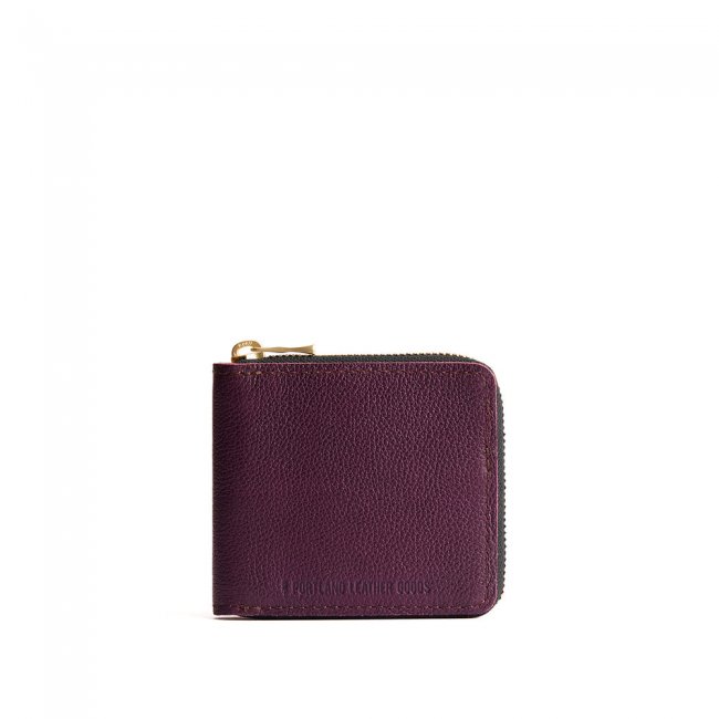 Portland Small Zipper Bifold Wallet - Plum