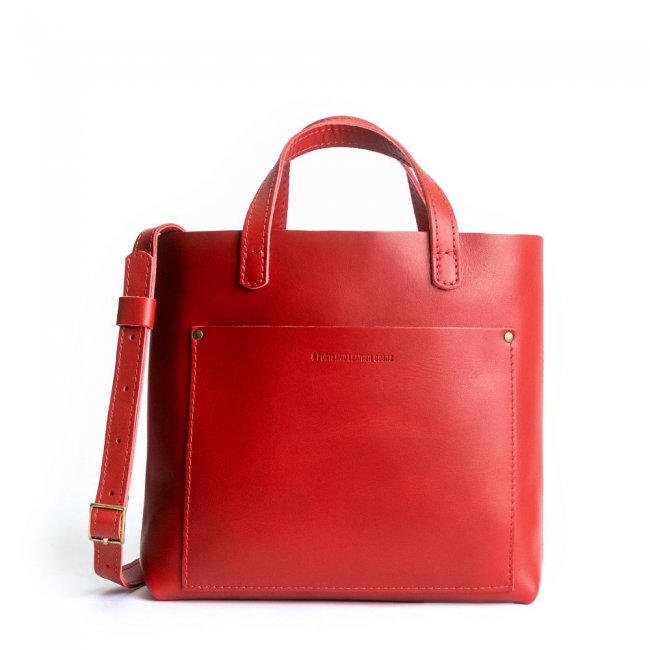 Portland Medium Crossbody Tote - Ruby
