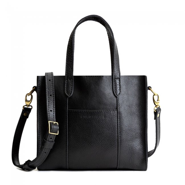 Portland Lola Crossbody Tote - Pebbled black