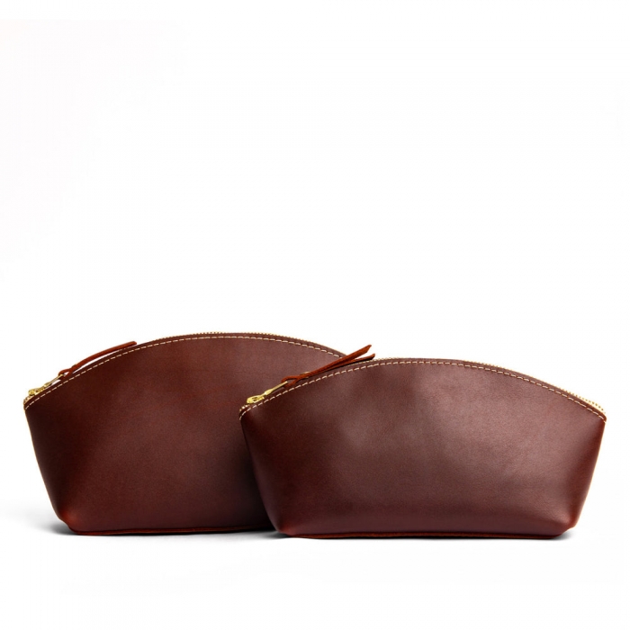 Portland Eclipse Makeup Bag - Cognac