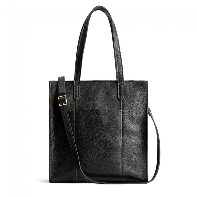 Portland Large Lola Zipper Crossbody Tote - Pebbled black