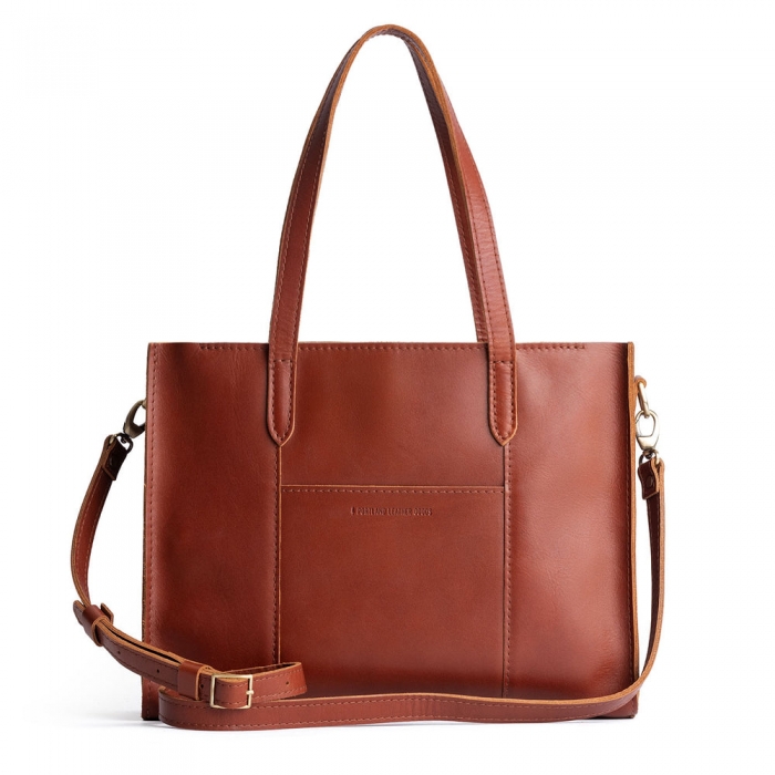 Portland Large Lola Zipper Crossbody Tote - Chestnut