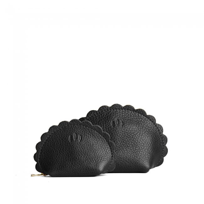 Portland Marigold Pouch - Pebbled black