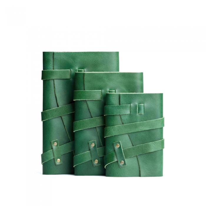 Portland Leather Wrap Journal - Cowboy Mint